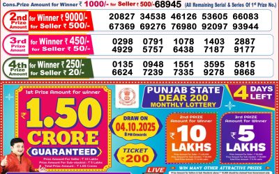 Dear Goose Tuesday Weekly Lottery 30.09.25 8pm Result