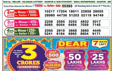 Dear Donner Saturday Weekly Lottery 13.09.25 6pm Result