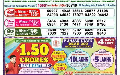 Dear Godavari Tuesday Weekly Lottery 02.09.25 1pm Result