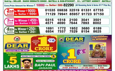 Dear Godavari Tuesday Weekly Lottery 23.09.25 1pm Result