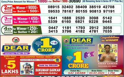 Dear Mahanadi Thursday Weekly Lottery 09.10.25 1pm Result