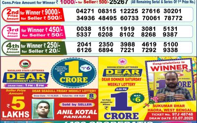 Dear Meghna Friday Weekly Lottery 31.10.25 1pm Result