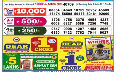 Dear Prestige Tuesday Weekly Lottery 04.11.25 6pm Result