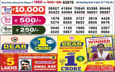 Dear Supreme Thursday Weekly Lottery 13.11.25 6pm Result