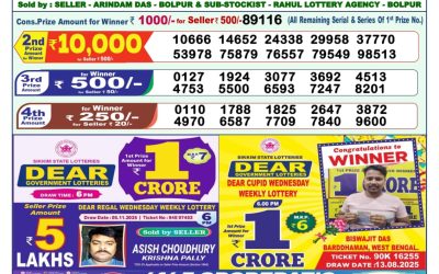 Dear Victory Friday Weekly Lottery 14.11.25 1pm Result