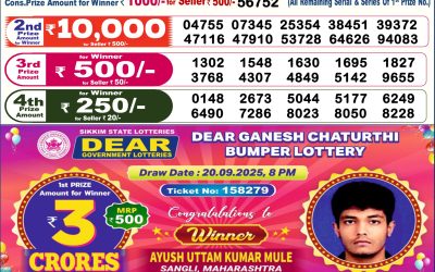 Dear Elite Saturday Weekly Lottery 15.11.25 6pm Result
