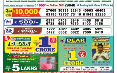 Dear Victory Friday Weekly Lottery 05.12.25 1pm Result