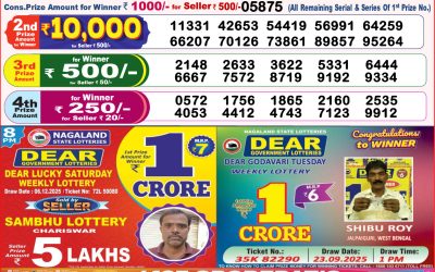 Dear Magic Sunday Weekly Lottery 07.12.25 8pm Result