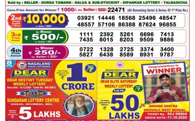 Dear Dream Wednesday Weekly Lottery 17.12.25 8pm Result