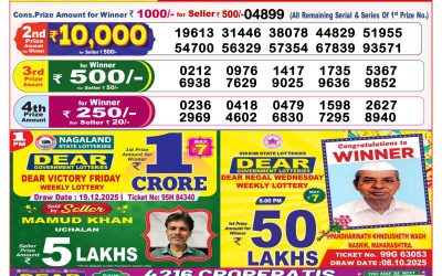 Dear Horizon Friday Weekly Lottery 19.12.25 8pm Result