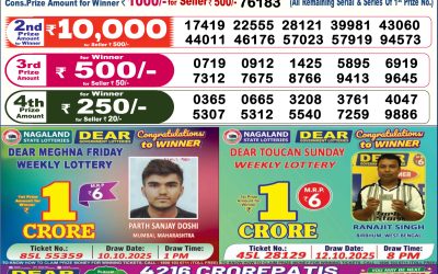 Dear Elite Saturday Weekly Lottery 20.12.25 6pm Result
