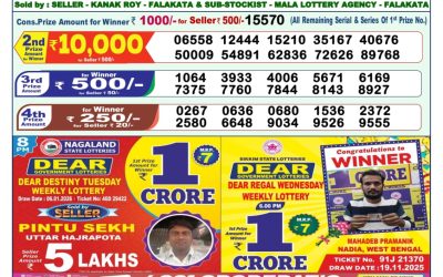 Dear Spark Wednesday Weekly Lottery 07.01.26 1pm Result