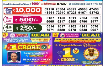 Dear Prestige Tuesday Weekly Lottery 13.01.26 6pm Result