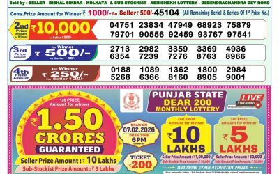 Dear Victory Friday Weekly Lottery 30.01.26 1pm Result