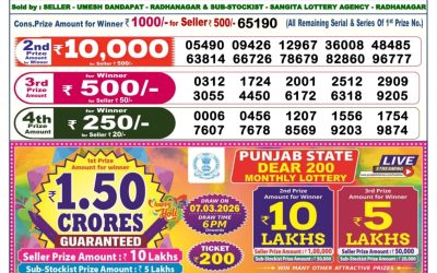 Dear Empire Sunday Weekly Lottery 22.02.26 6pm Result