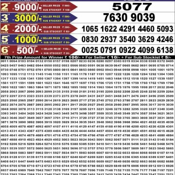 Punjab State Dear 50 Buster Weekly Lottery 15.07.26 6:30pm Result